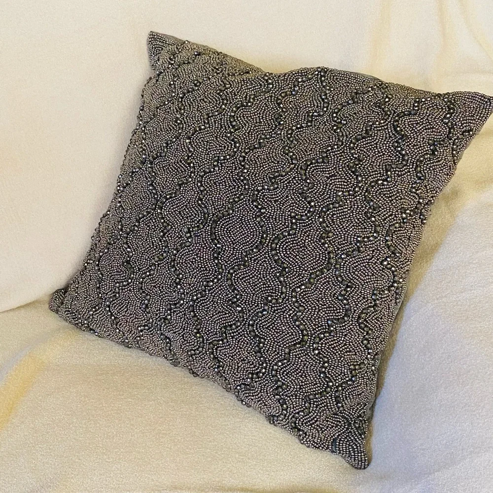 Z GALLERIE beaded decor pillow cover